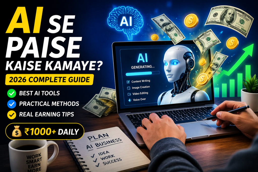 AI Se Paise Kaise Kamaye (2026 Complete Guide for Beginners)